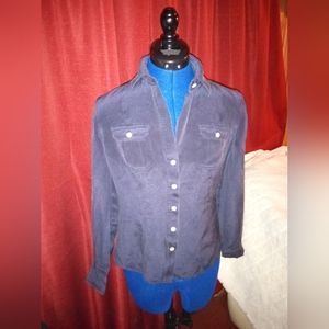 Ann Taylor Black buttoned shirt size small